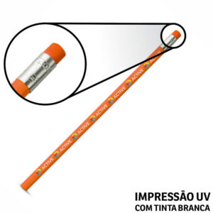 LÁPIS COM BORRACHA - 10g | 4X0 - 10 unidades | GIFT1364