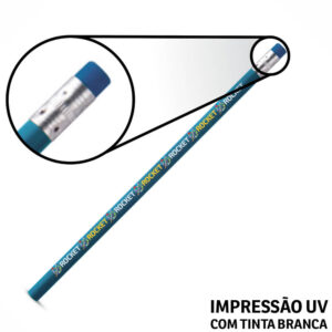 LÁPIS COM BORRACHA - 10g | 4X0 - 50 unidades | GIFT1374