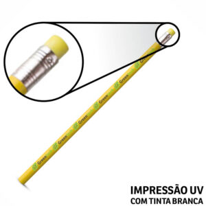 LÁPIS COM BORRACHA - 10g | 4X0 - 100 unidades | GIFT1377