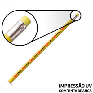 LÁPIS COM BORRACHA - 10g | 4X0 - 10 unidades | GIFT1380