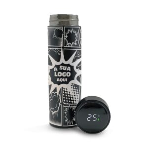 GARRAFA TÉRMICA MODELO TERMÔMETRO - 500ML - 10g | 1X0 - 1 unidade | GIFT2362