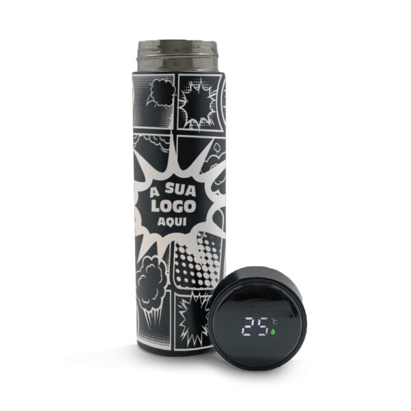 GARRAFA TÉRMICA MODELO TERMÔMETRO - 500ML - 10g | 1X0 - 1 unidade | GIFT2362