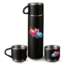 DTF - KIT GARRAFA TÉRMICA 3 XÍCARAS - 10g | 4X0 - 1 unidade | GIFT2392