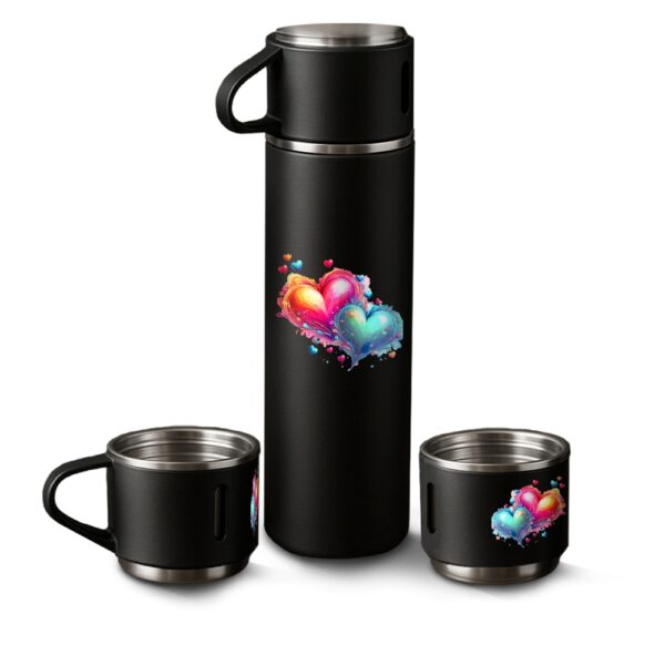 DTF - KIT GARRAFA TÉRMICA 3 XÍCARAS - 10g | 4X0 - 1 unidade | GIFT2392