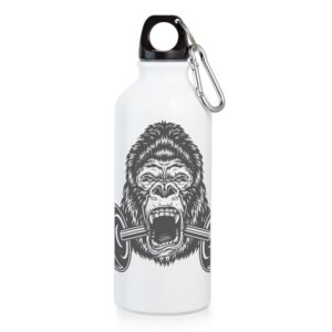 94623 SQUEEZE DE ALUMINIO COM MOSQUETAO - 500ML -BRANCO - 10g | 1X0 - 10 unidades | GIFT2677