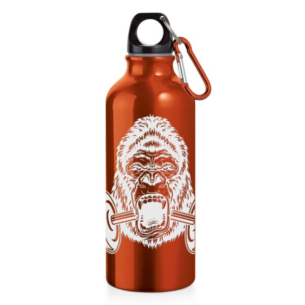 94623 SQUEEZE DE ALUMINIO COM MOSQUETAO - 500ML -LARANJA - 10g | 1X0 - 10 unidades | GIFT2683
