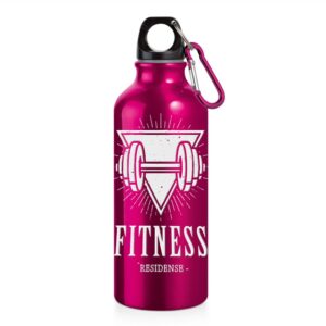 94623 SQUEEZE DE ALUMINIO COM MOSQUETAO - 500ML - ROSA - 10g | 1X0 - 5 unidades | GIFT2685
