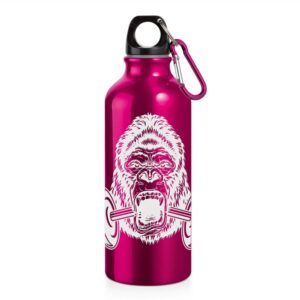 94623 SQUEEZE DE ALUMINIO COM MOSQUETAO - 500ML - ROSA - 10g | 1X0 - 10 unidades | GIFT2686