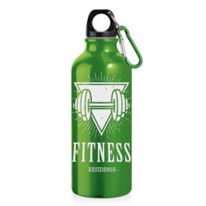 94623 SQUEEZE DE ALUMINIO COM MOSQUETAO -500ML - VERDE - 10g | 1X0 - 5 unidades | GIFT2688