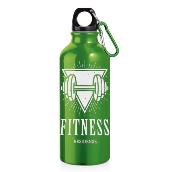 94623 SQUEEZE DE ALUMINIO COM MOSQUETAO -500ML - VERDE - 10g | 1X0 - 5 unidades | GIFT2688