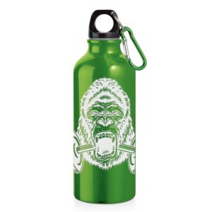 94623 SQUEEZE DE ALUMINIO COM MOSQUETAO -500ML - VERDE - 10g | 1X0 - 10 unidades | GIFT2689