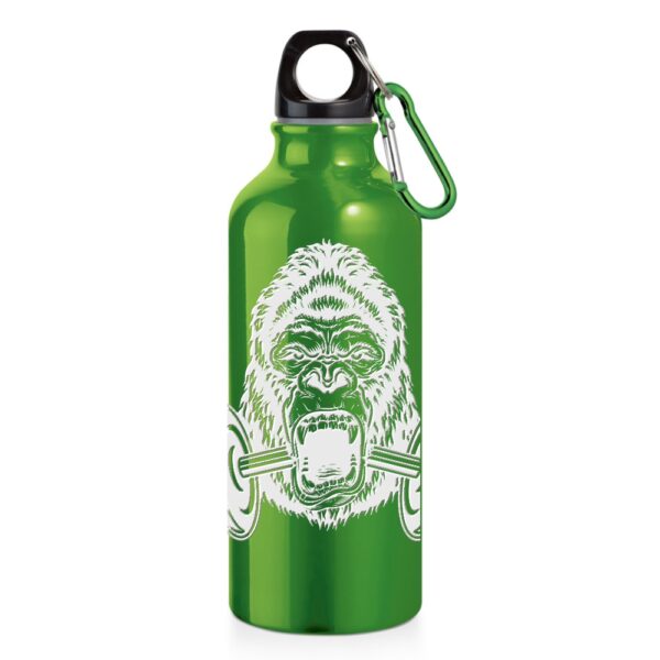 94623 SQUEEZE DE ALUMINIO COM MOSQUETAO -500ML - VERDE - 10g | 1X0 - 10 unidades | GIFT2689
