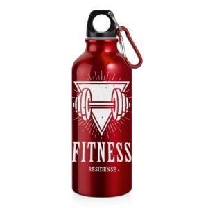 94623 SQUEEZE DE ALUMINIO COM MOSQUETAO - 500ML -VERMELHO - 10g | 1X0 - 5 unidades | GIFT2691