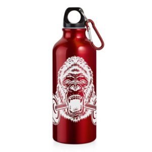 94623 SQUEEZE DE ALUMINIO COM MOSQUETAO - 500ML -VERMELHO - 10g | 1X0 - 10 unidades | GIFT2692