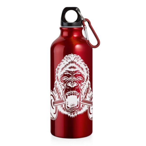 94623 SQUEEZE DE ALUMINIO COM MOSQUETAO - 500ML -VERMELHO - 10g | 1X0 - 10 unidades | GIFT2692