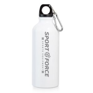 94623 SQUEEZE DE ALUMINIO COM MOSQUETAO - 500ML -BRANCO - 10g | 1X0 - 1 unidade | GIFT2693