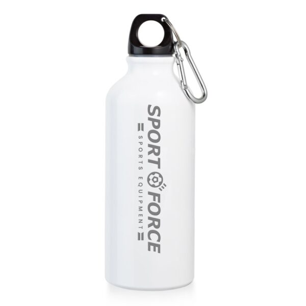 94623 SQUEEZE DE ALUMINIO COM MOSQUETAO - 500ML -BRANCO - 10g | 1X0 - 1 unidade | GIFT2693