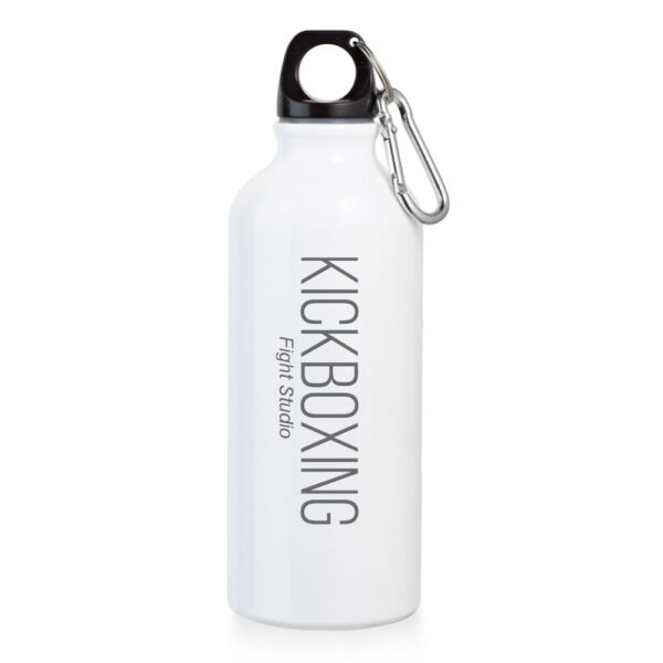 94623 SQUEEZE DE ALUMINIO COM MOSQUETAO - 500ML -BRANCO - 10g | 1X0 - 5 unidades | GIFT2694