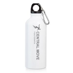 94623 SQUEEZE DE ALUMINIO COM MOSQUETAO - 500ML -BRANCO - 10g | 1X0 - 10 unidades | GIFT2695