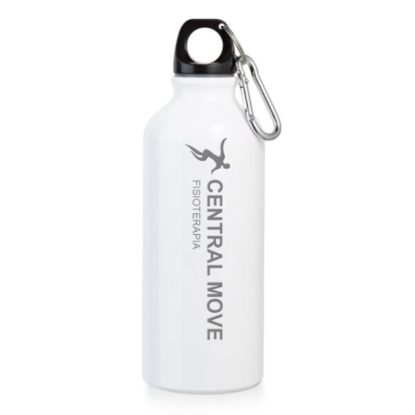 94623 SQUEEZE DE ALUMINIO COM MOSQUETAO - 500ML -BRANCO - 10g | 1X0 - 10 unidades | GIFT2695