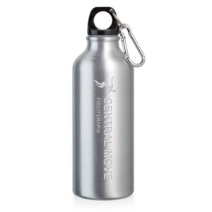 94623 SQUEEZE DE ALUMINIO COM MOSQUETAO -500ML - CROMADO - 10g | 1X0 - 10 unidades | GIFT2698