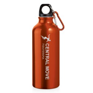94623 SQUEEZE DE ALUMINIO COM MOSQUETAO - 500ML -LARANJA - 10g | 1X0 - 10 unidades | GIFT2701