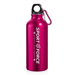 94623 SQUEEZE DE ALUMINIO COM MOSQUETAO - 500ML - ROSA - 10g | 1X0 - 1 unidade | GIFT2702
