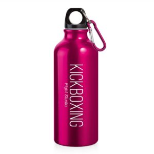 94623 SQUEEZE DE ALUMINIO COM MOSQUETAO - 500ML - ROSA - 10g | 1X0 - 5 unidades | GIFT2703