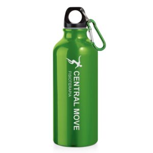 94623 SQUEEZE DE ALUMINIO COM MOSQUETAO -500ML - VERDE - 10g | 1X0 - 10 unidades | GIFT2707