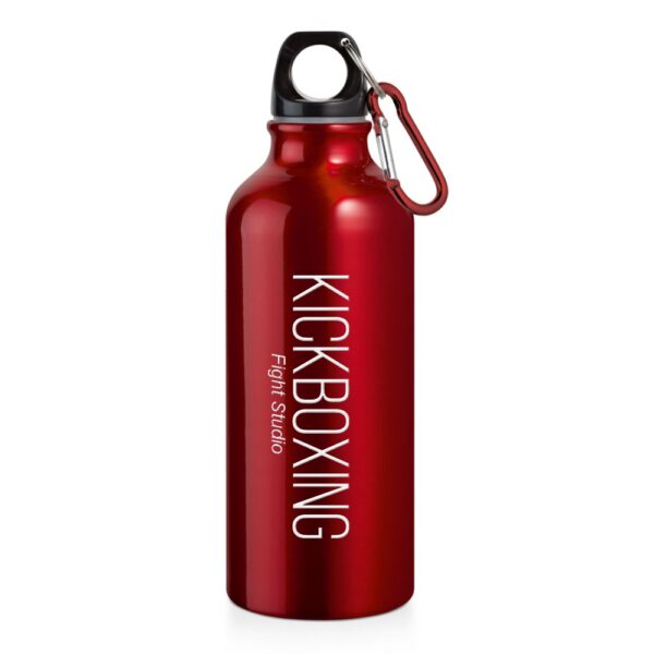 94623 SQUEEZE DE ALUMINIO COM MOSQUETAO - 500ML -VERMELHO - 10g | 1X0 - 5 unidades | GIFT2709