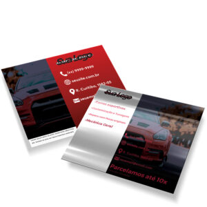 METALIZADO FRENTE - POSTAIS - 250g | 4X4 - 50 unidades | PM44450