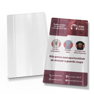 PVC TRANSLUCIDO TINTA BRANCA DIGITAL - 30g | 4X0 - 250 unidades | POS028P