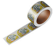 ADESIVO VINIL METALIZADO COM TINTA BRANCA BOBINA - ROTULO - 120g | 4X0 - 100 unidades | RBM1M2