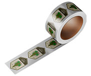 ADESIVO VINIL METALIZADO COM TINTA BRANCA BOBINA - ROTULO - 120g | 4X0 - 250 unidades | RBMB10CP