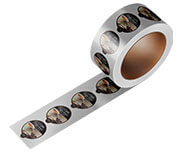 ADESIVO VINIL METALIZADO COM TINTA BRANCA BOBINA - ROTULO - 120g | 4X0 - 1000 unidades | RBMB16CPC