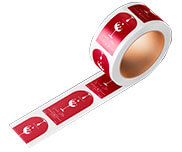 ADESIVO PAPEL BOBINA - ROTULO COLA BORACHA - 80g | 4X0 - 500 unidades | RBP03C1