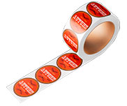 ADESIVO VINIL TRANSPARENTE COM TINTA BRANCA BOBINA - ROTULO - 120g | 4X0 - 100 unidades | RBTB09