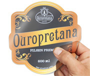 ADESIVO VINIL TRANSPARENTE TINTA BRANCA - 120g | 4X0 - 500 unidades | ROT23