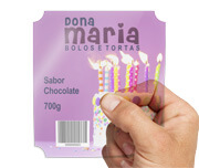 ADESIVO VINIL TRANSPARENTE TINTA BRANCA - 120g | 4X0 - 1000 unidades | ROT36