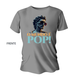 CAMISA DE ALGODÃO CINZA - A3 IMPRESSÃO DTG - 10g | 4X0 - 1 unidade | SCAP005