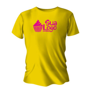 CAMISA DE ALGODÃO AMARELA - A4 IMPRESSÃO SILK - 10g | 1X0 - 50 unidades | SCAP009