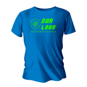 CAMISA DE ALGODÃO AZUL SKY - A4 IMPRESSÃO SILK - 10g | 1X0 - 25 unidades | SCAP020