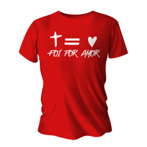 CAMISA DE ALGODÃO VERMELHA - A3 IMPRESSÃO SILK - 10g | 1X0 - 25 unidades | SCAP100