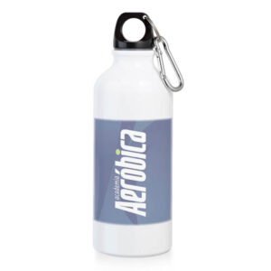 94623 SQUEEZE DE ALUMINIO COM MOSQUETAO - 500ML -BRANCO - 10g | 4X0 - 10 unidades | SQU03M10