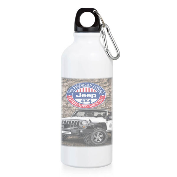 94623 SQUEEZE DE ALUMINIO COM MOSQUETAO - 500ML -BRANCO - 10g | 4X0 - 5 unidades | SQU03M5
