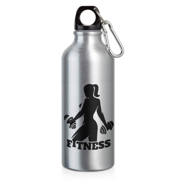 94623 SQUEEZE DE ALUMINIO COM MOSQUETAO -500ML - CROMADO - 10g | 4X0 - 5 unidades | SQU08M5