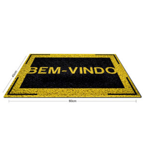 TAPETE CAPACHO - 100% PVC - AMARELO - 12g | 4X0 - 1 unidade | TAPCB4