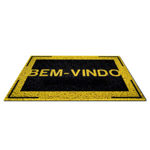 TAPETE CAPACHO - 100% PVC - AMARELO - 12g | 4X0 - 1 unidade | TAPCC4