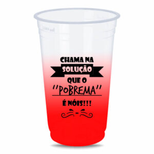 COPO DESCARTÁVEL - 300ML - IMPRESSÃO SILK - DEGRADÊ - 10g | 1X1 - 100 unidades | TEDCAM002