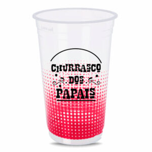 COPO DESCARTÁVEL - 300ML - IMPRESSÃO SILK - TRANSPARENTE 360 - 10g | 1X1 - 500 unidades | TEDCAM010